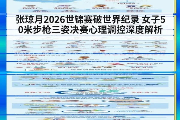 张琼月2026世锦赛破世界纪录 女子50米步枪三姿决赛心理调控深度解析